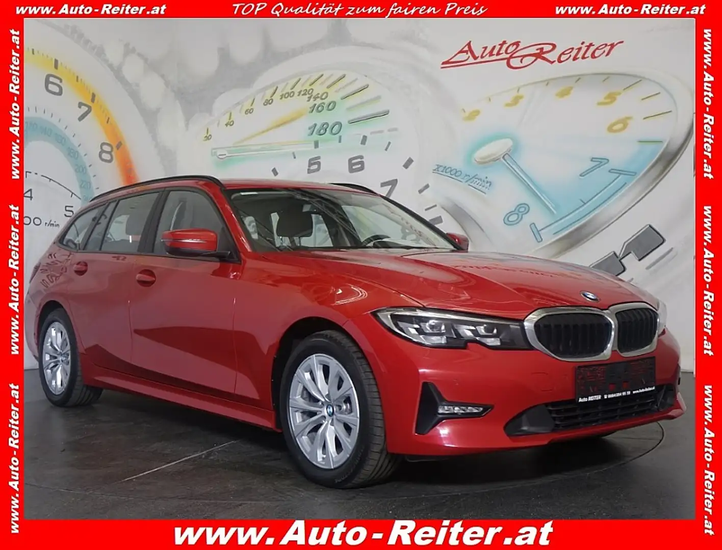 BMW 318 d 48 V Touring Aut. *LED, NAVI, TEMPOMAT, PDC, ... Rot - 1
