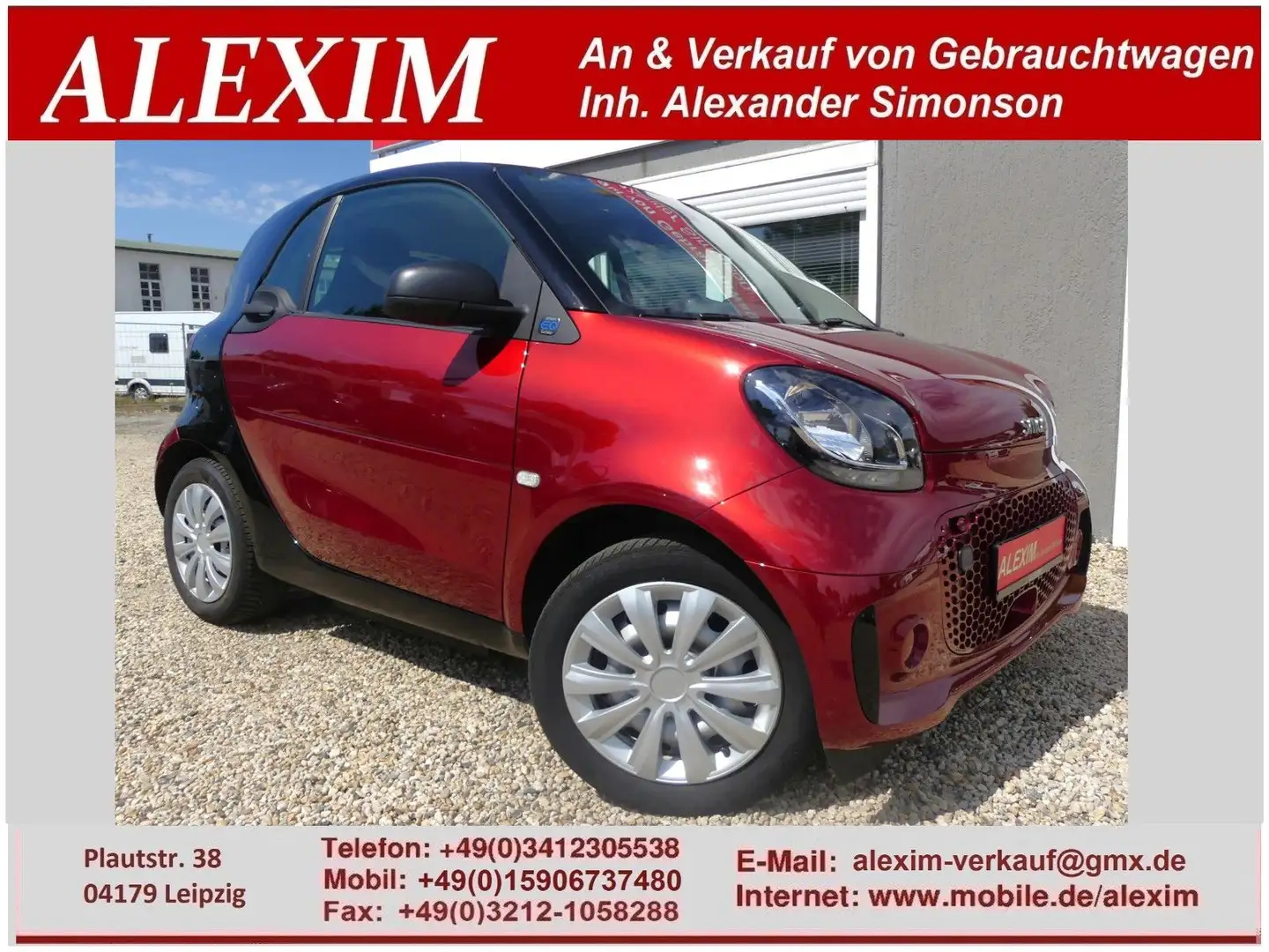smart forTwo EQ/Temp/DAB/Klimaaut/Allwetterräder Rot - 1