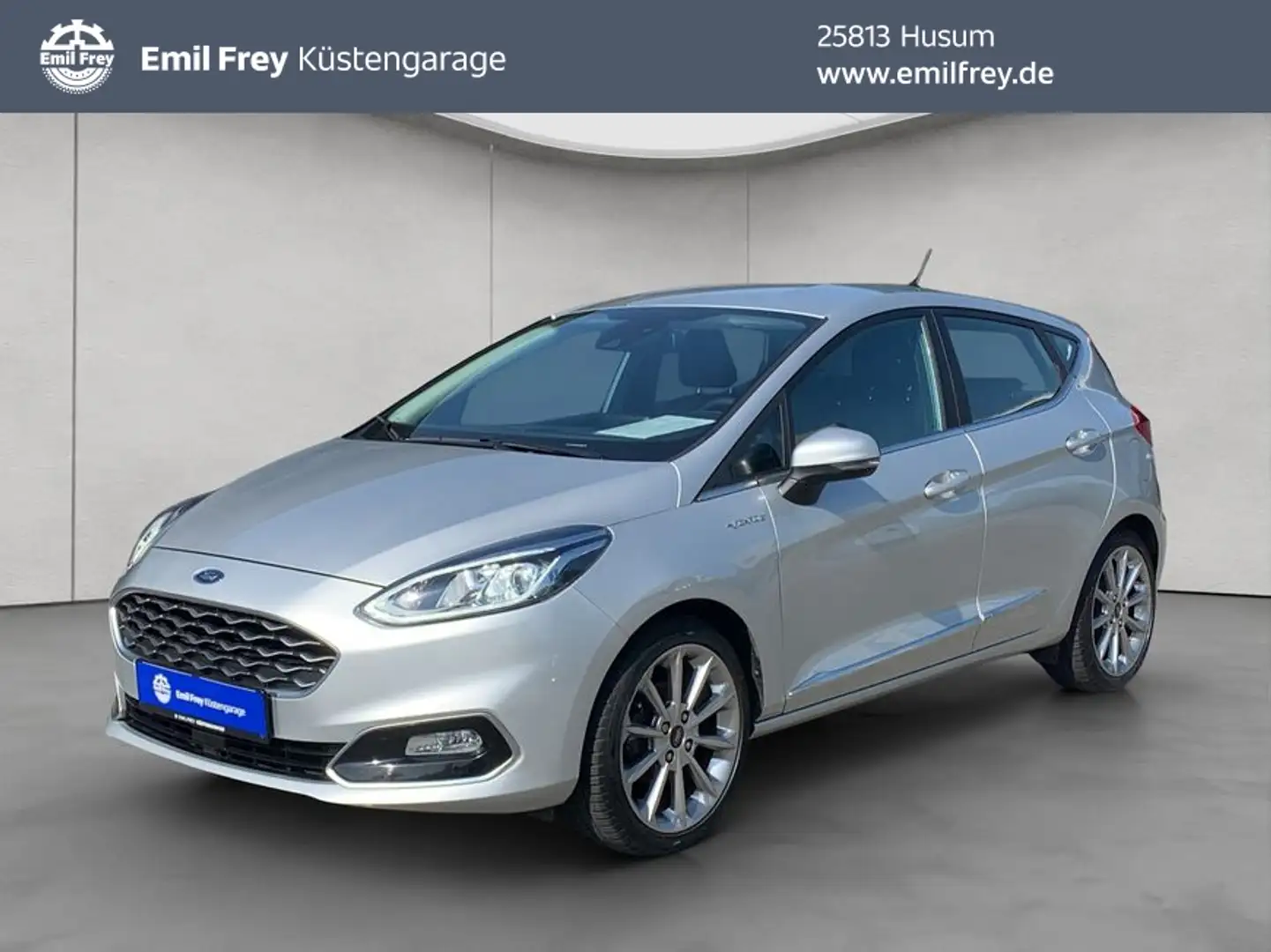Ford Fiesta 1.0 EcoBoost S&S VIGNALE AHK, GJR, Navi, Srebrny - 1