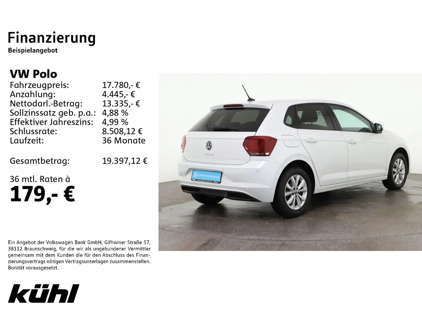 Volkswagen Polo 6 VI 1.0 TSI DSG Highline LED/ACC/Kamera/Na Weiß - 2