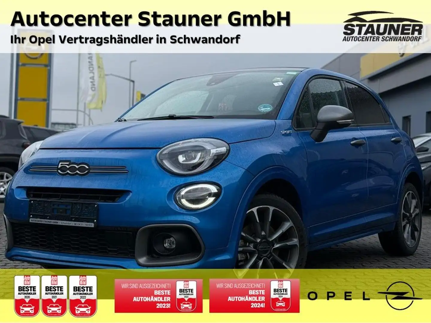 Fiat 500X 1.5 GSE Hybrid DOLCEVITA SPORT DCT*FALTDACH Blau - 1