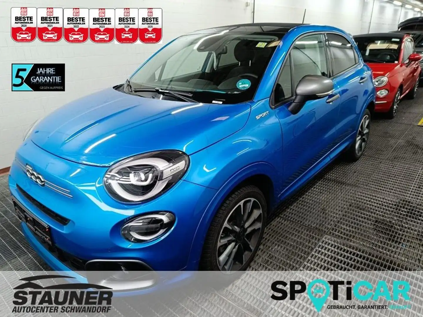 Fiat 500X 1.5 GSE Hybrid DOLCEVITA SPORT DCT*FALTDACH Blau - 1