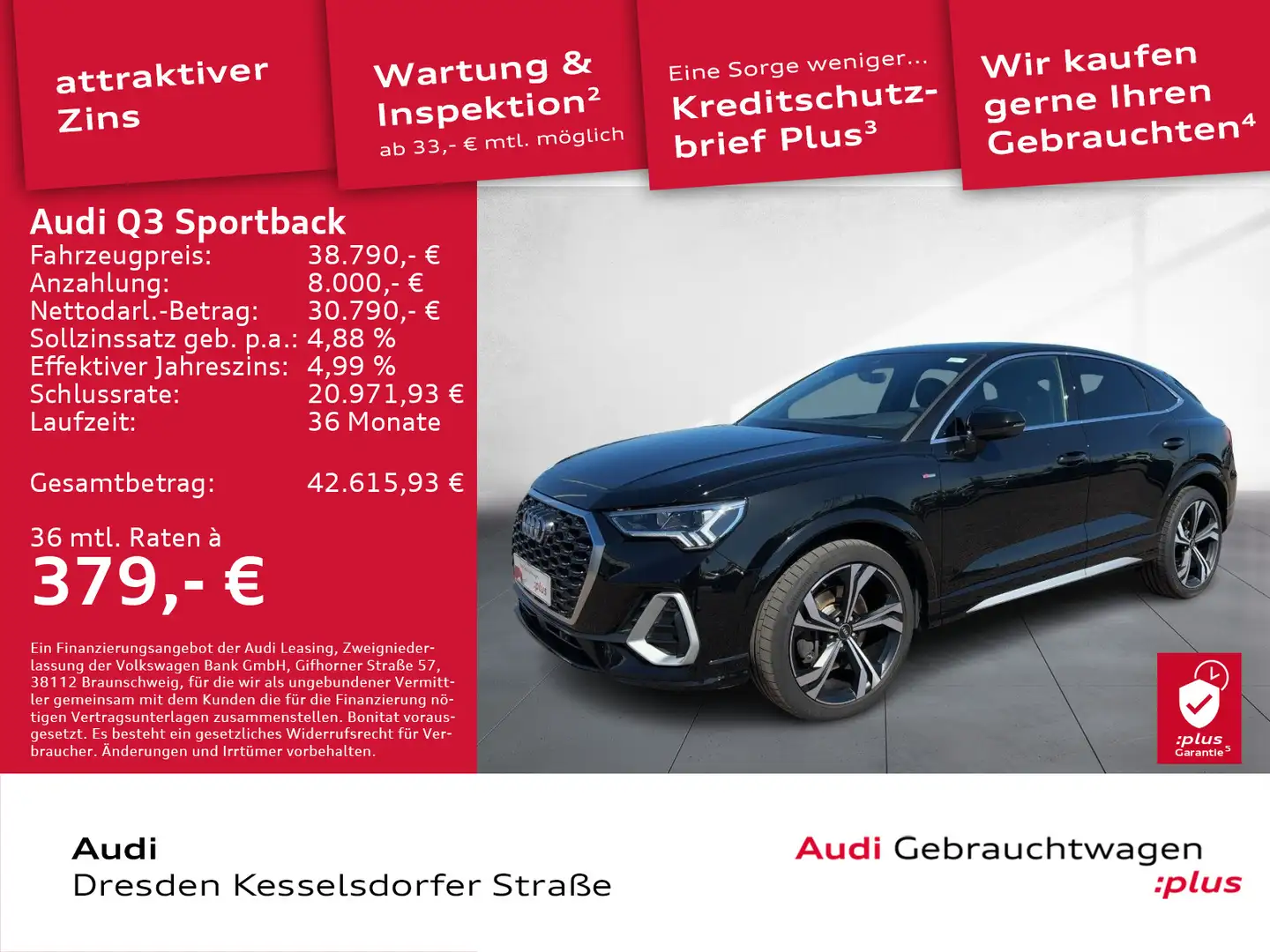 Audi Q3 40 TFSI Q. S-Line Kamera LED Navi G Noir - 1