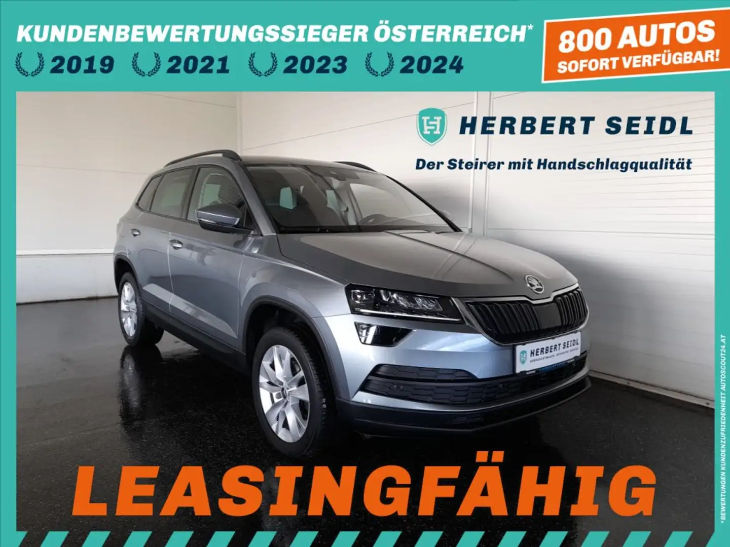 Skoda Karoq STYLE 1,6 TDI DSG *STANDHZG / VOLL-LED / NAVI / 17 ZOLL / ACC / CANTON* Grau - 1