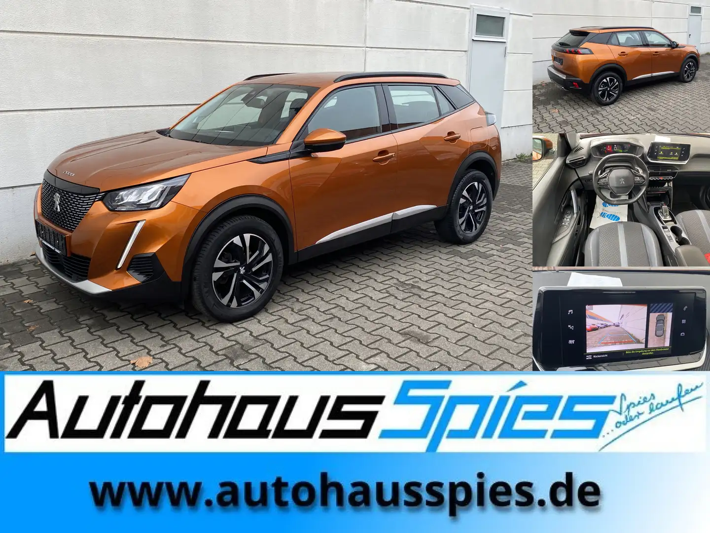 Peugeot 2008 1.2 PureTech 130  Allure RKam Tmat TLeder CarPlay Orange - 1