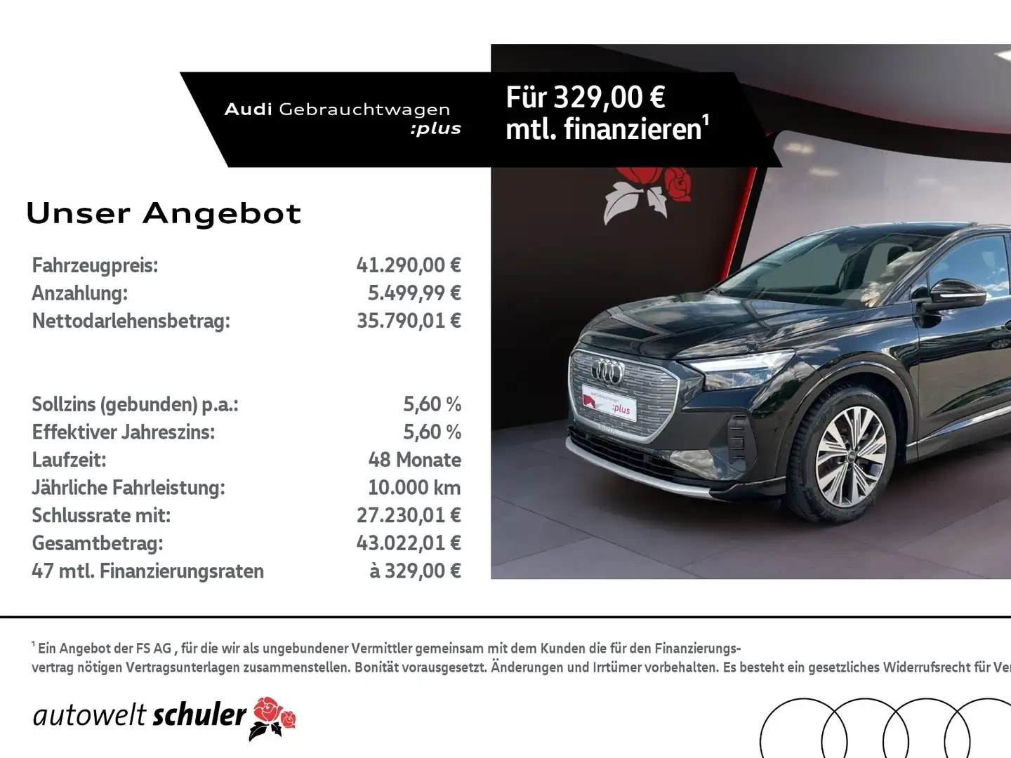 Audi Sportback 40 e-tron advanced AHK Navi Schwarz - 1