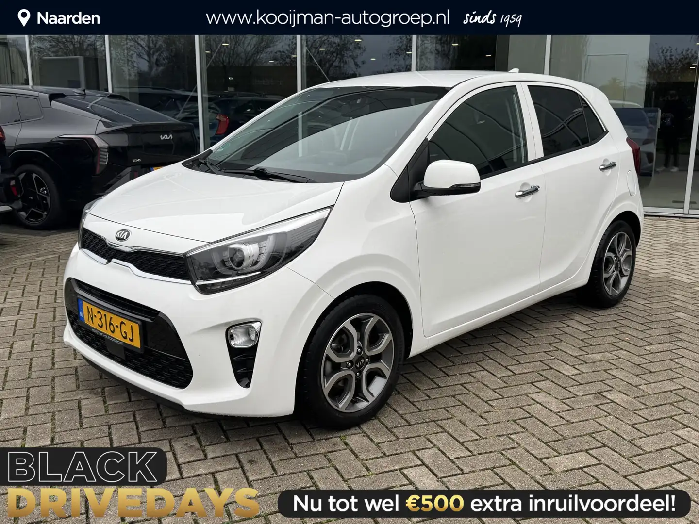 Kia Picanto 1.0 DPi DynamicPlusLine Navigatie/Lmv/Cruise contr Blanc - 1