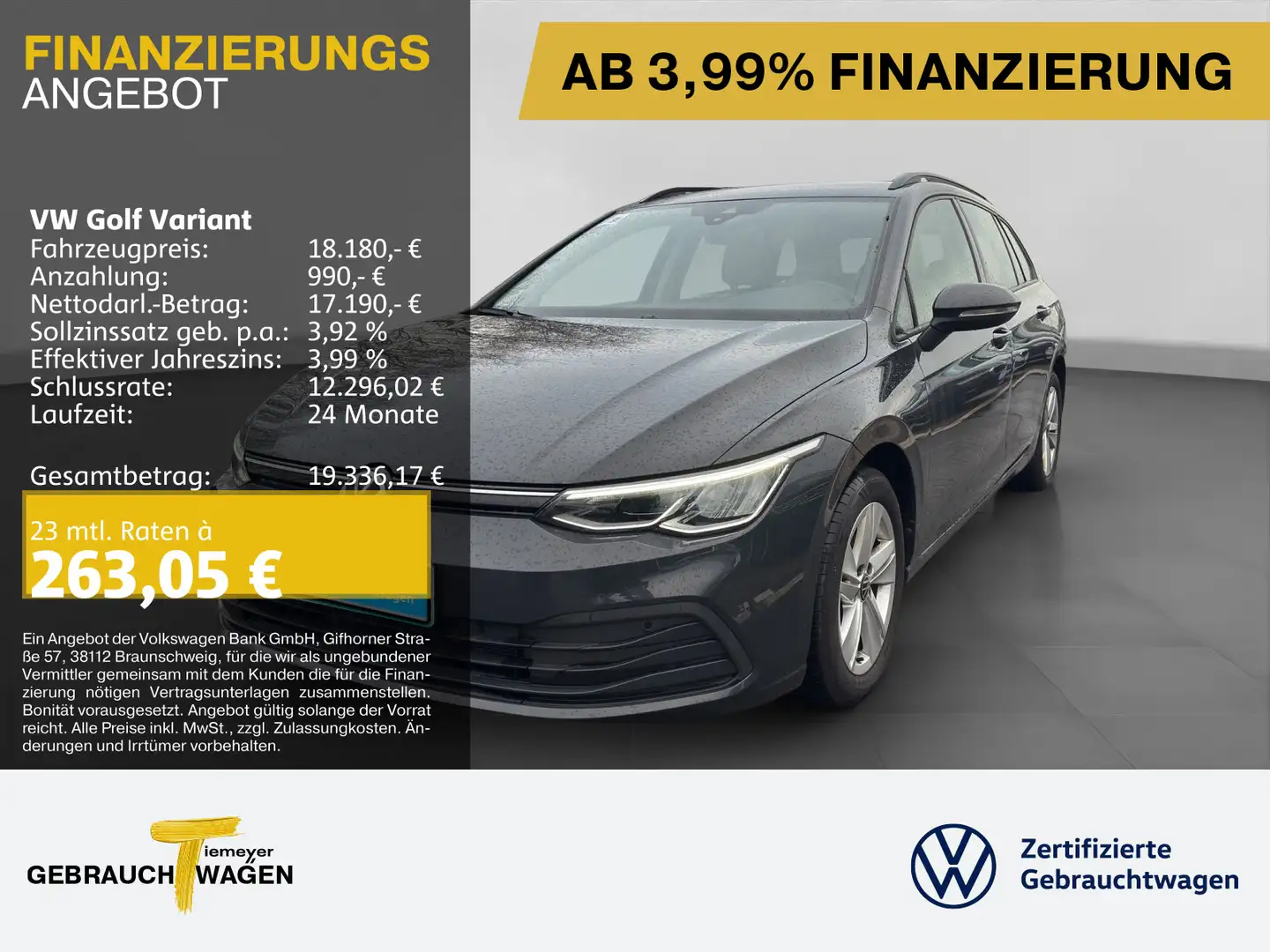 Volkswagen Golf Variant 2.0 TDI DSG LIFE KAMERA ACC MEMORY Grau - 1
