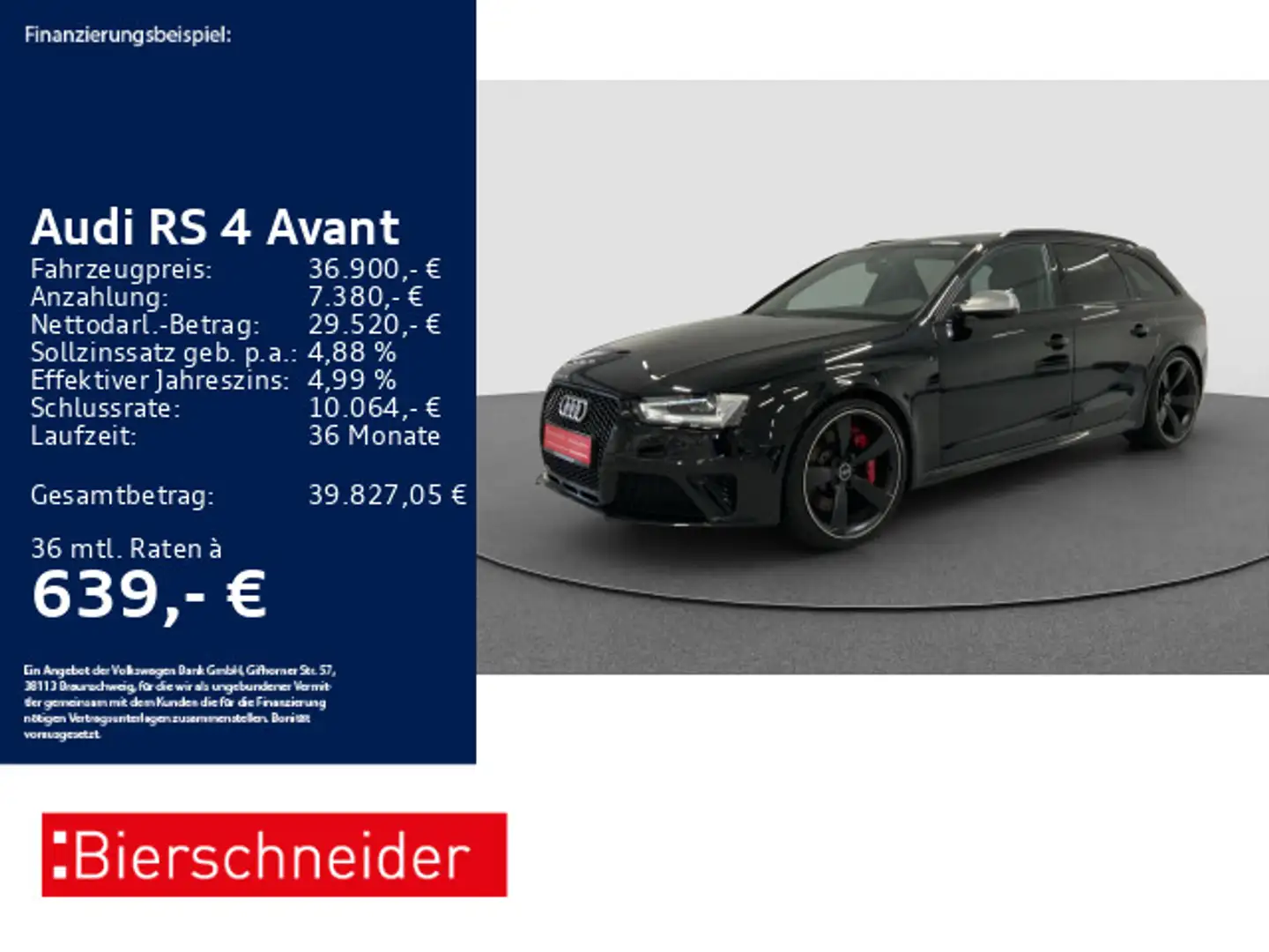 Audi RS4 RS4 Avant RS-AGA PANO B&O ACC Noir - 1