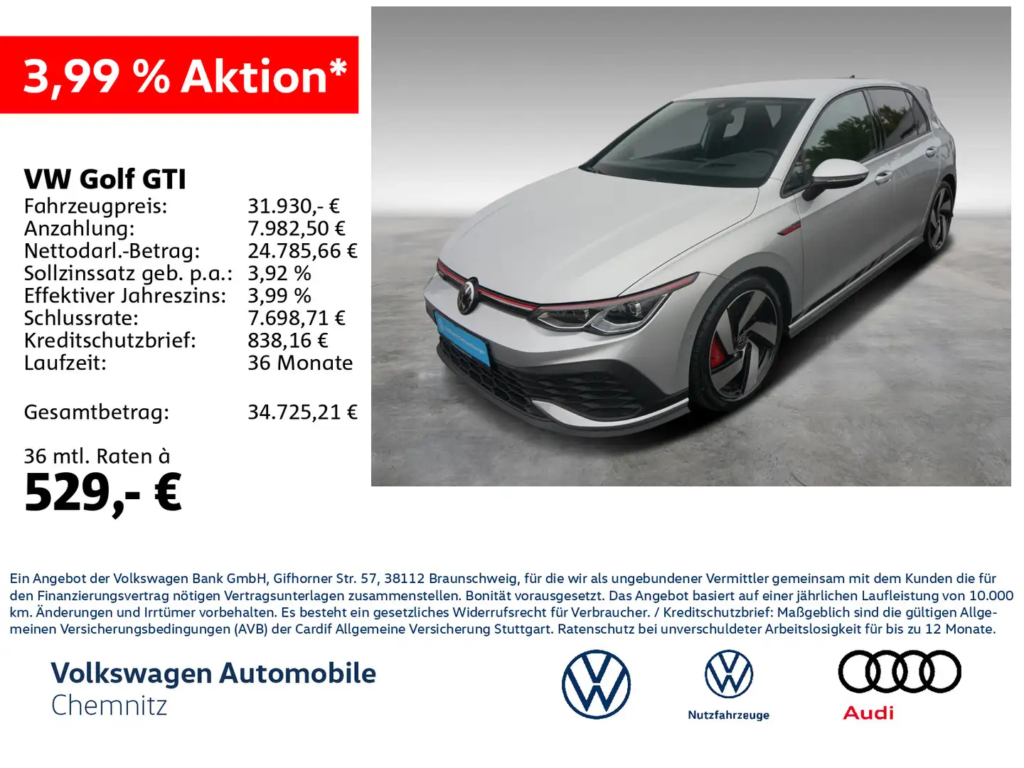 Volkswagen Golf GTI VIII 2.0 TSI Clubsport Harman Kardon Silber - 1