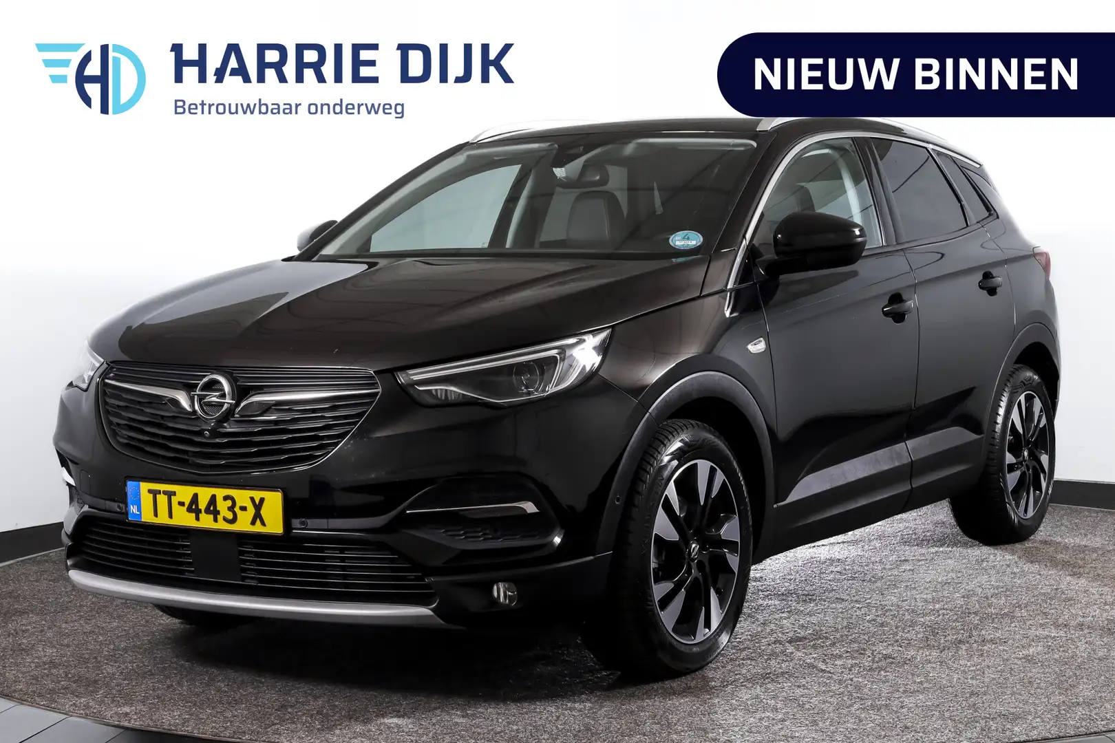 Opel Grandland X 1.2 Turbo 130 PK Ultimate Orig. NL | Cruise | Stoe Zwart - 1