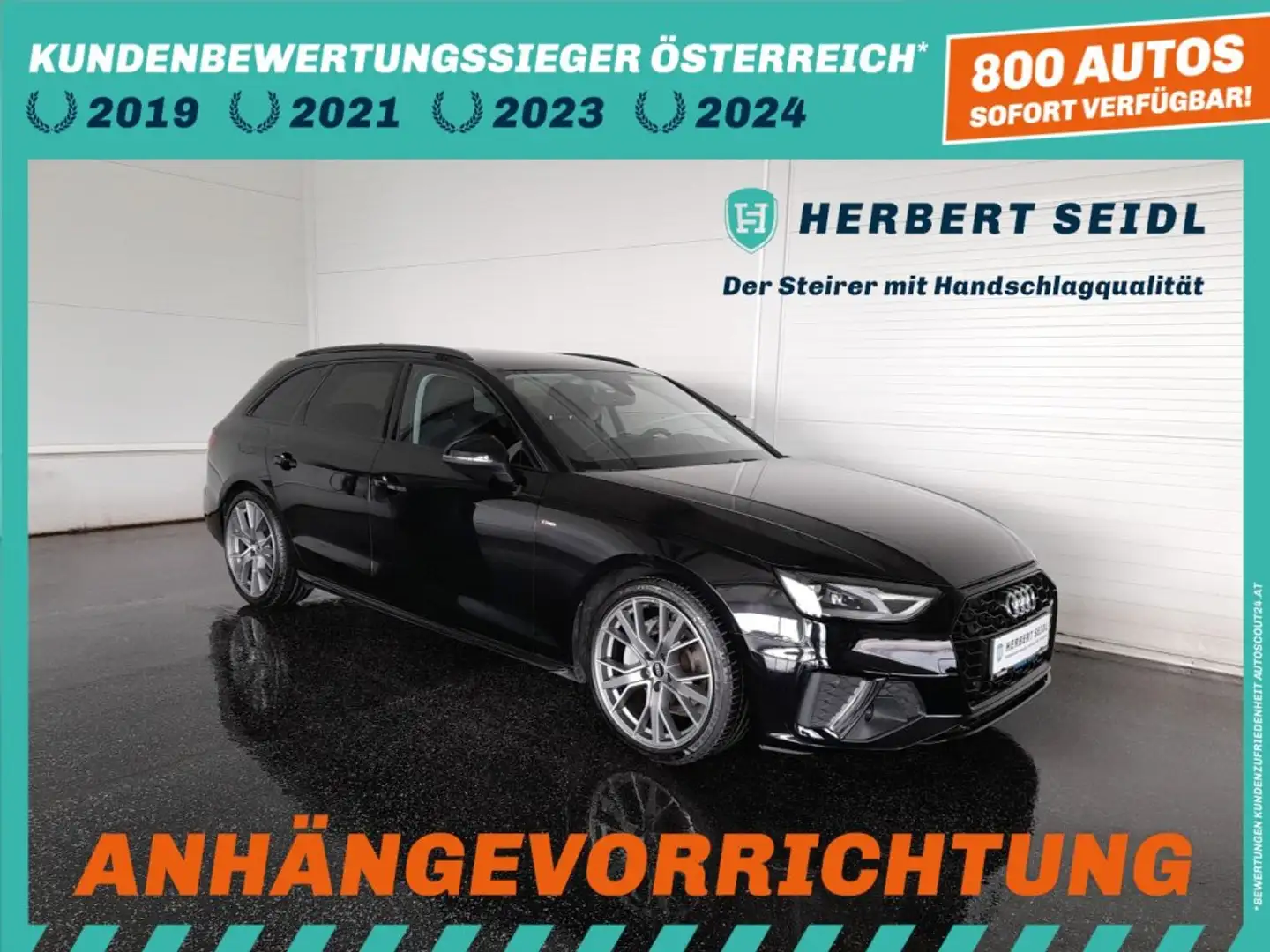 Audi A4 Avant S-LINE 40 TDI S-tr *19 ZOLL / VOLL-LED MIT FLA / NAVI / AHV & KAMERA / OPTIKPAKET SCHWARZ / 3-ZONEN-KLIMA* Schwarz - 1