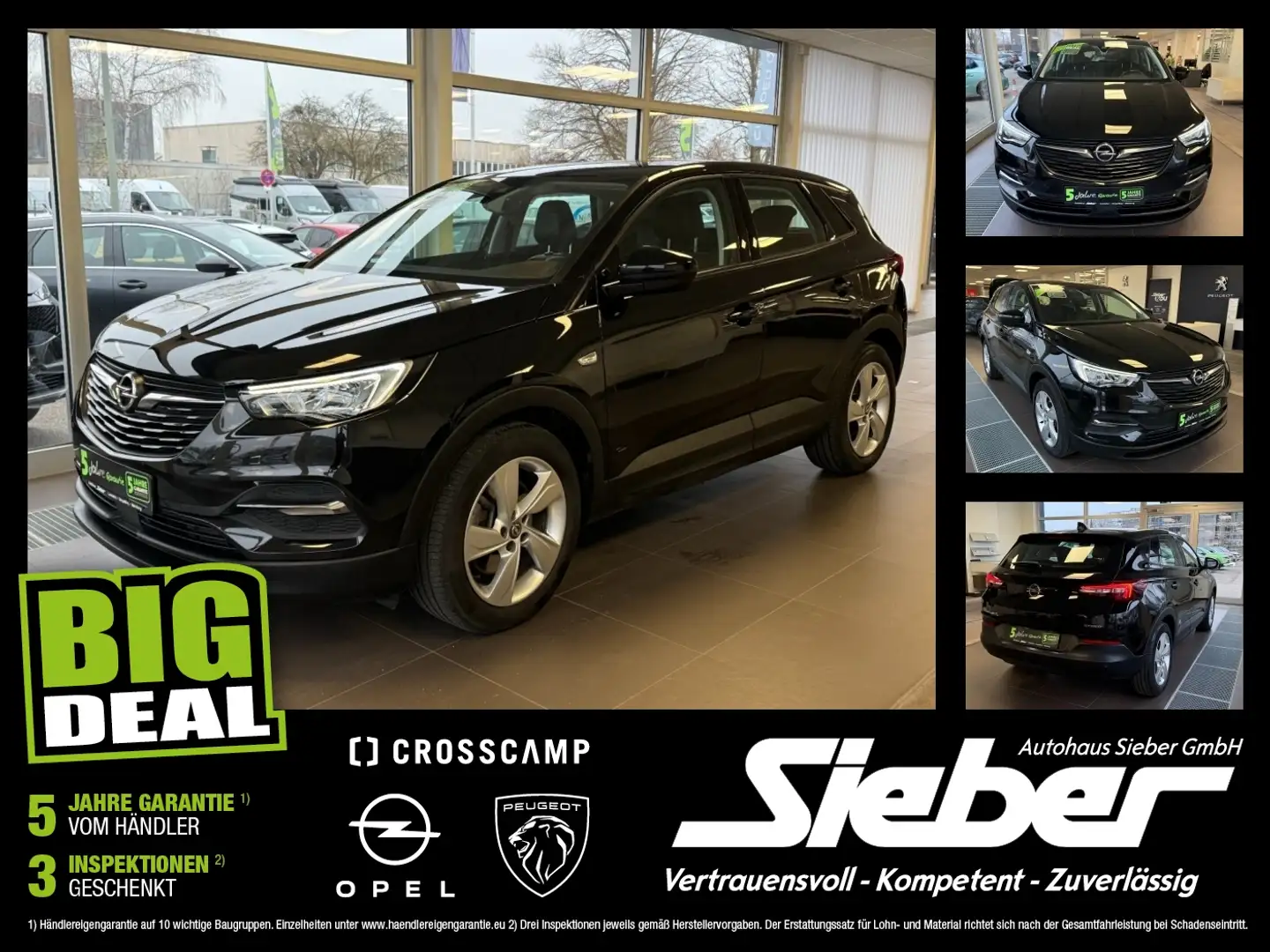 Opel Grandland Hybrid Edition LED Navi Tempomat Schwarz - 1