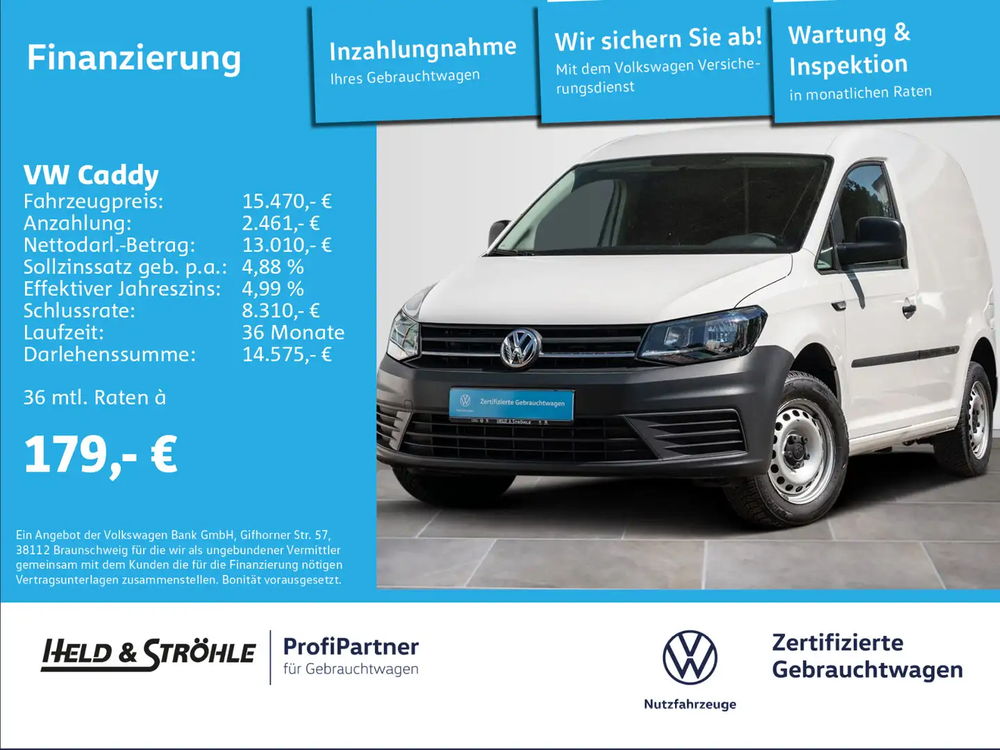 Volkswagen Caddy Kasten 2.0 TDI TRENNWAND PDC+KAM Wit - 1