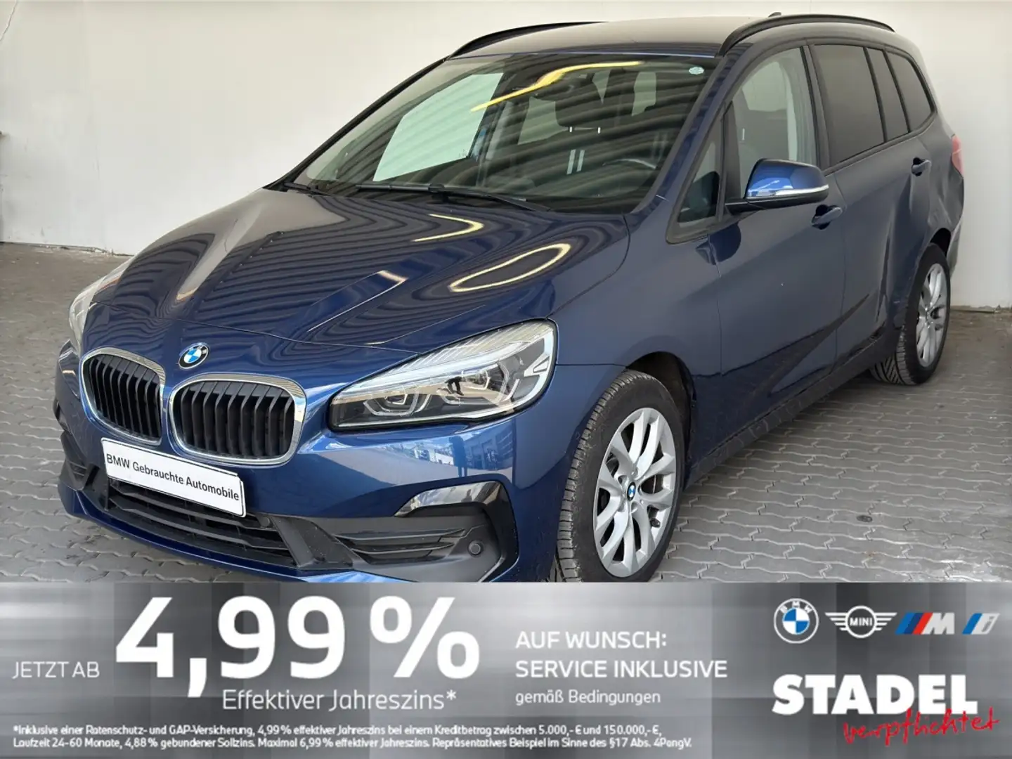 BMW 218 dA Gran Tourer Advantage Navi.LED.ParkAs.DAB Blau - 1