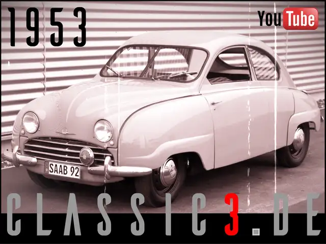 Saab 92 SAAB 92B DE LUXE 1953 GETEILTSCHEIBE & WINKER