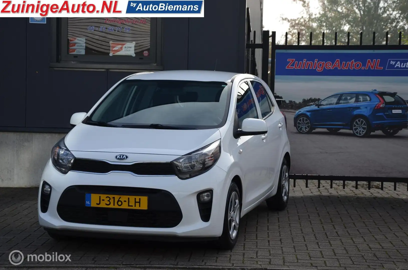 Kia Picanto 1.0i ComfortLine 5p Cruisecontr. 1e eigen. Blanc - 1