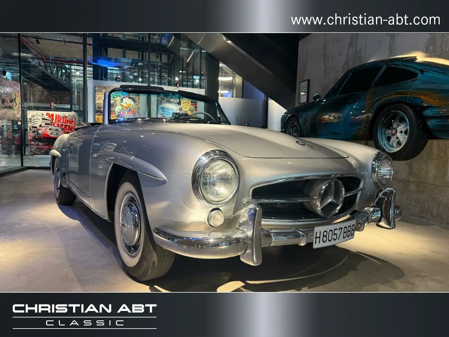 Mercedes-Benz 190 SL Spanische Historische Kennzeichen Argento - 1