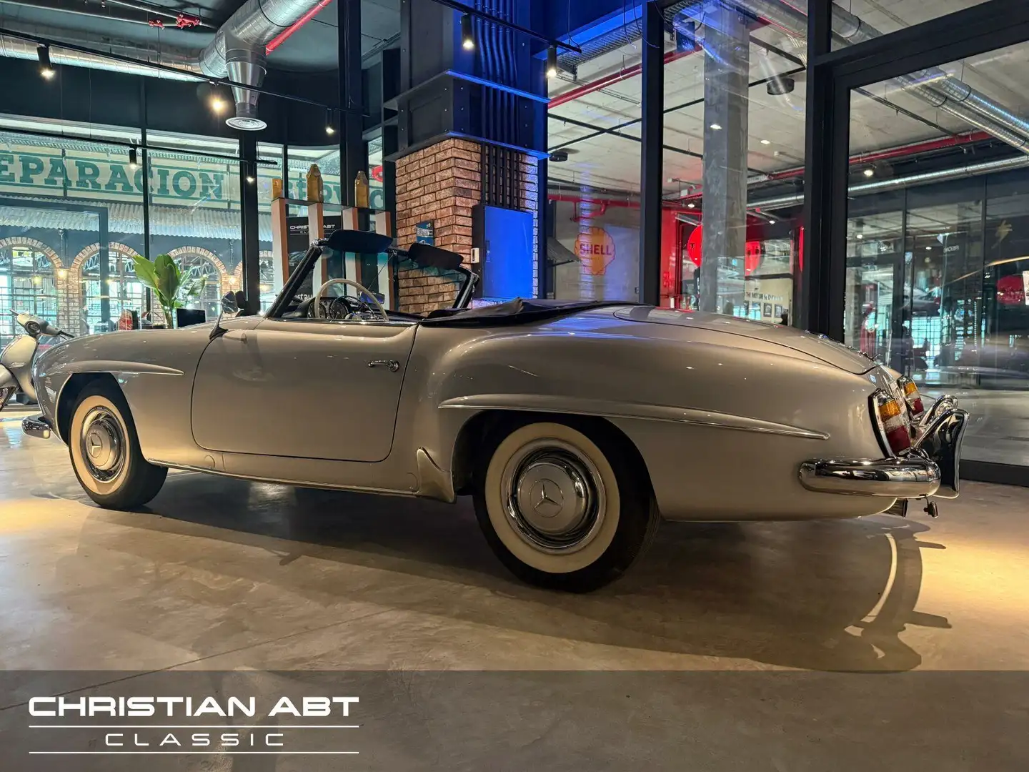 Mercedes-Benz 190 SL Spanische Historische Kennzeichen Argento - 2