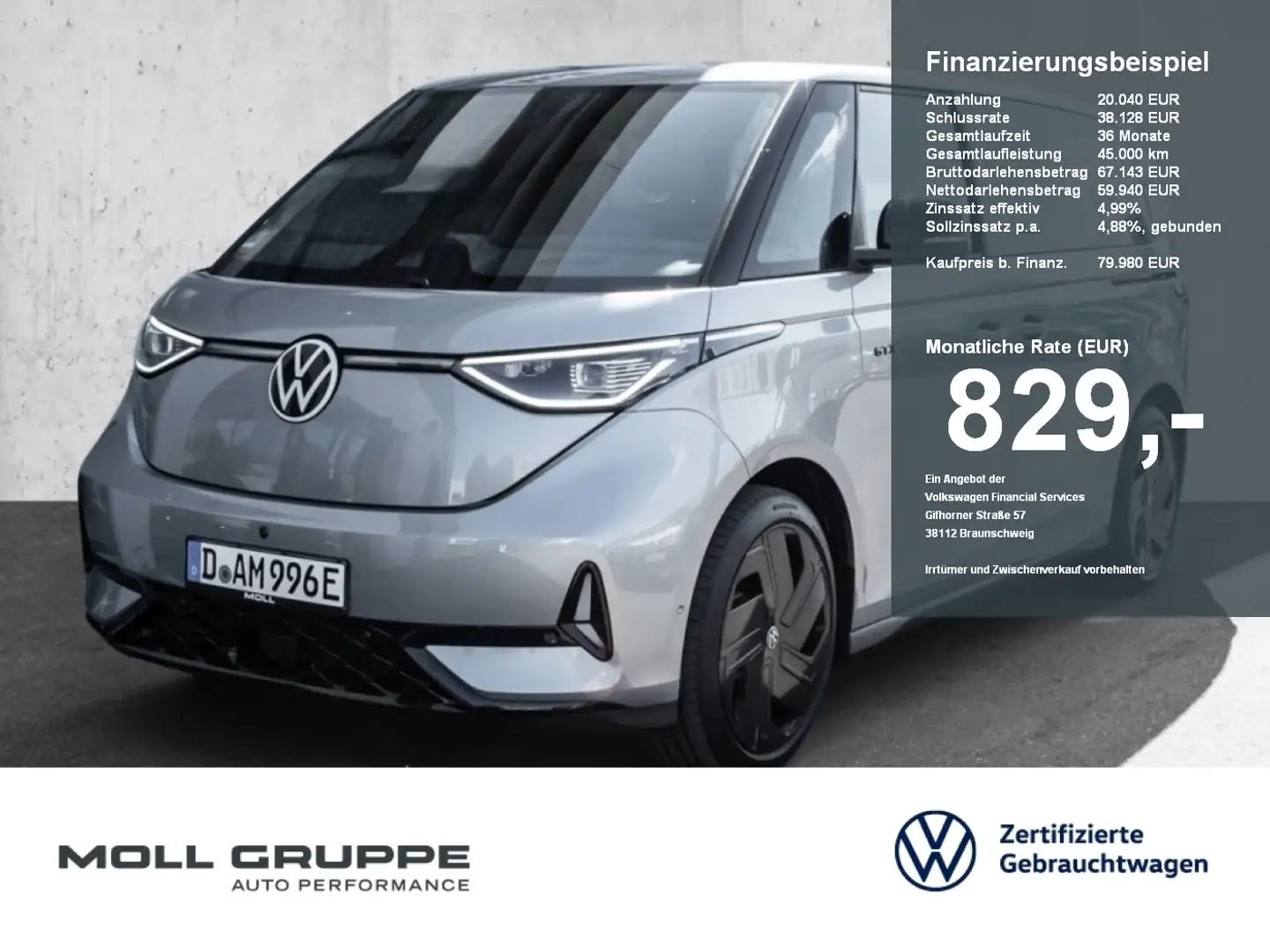 Volkswagen ID. Buzz GTX NAVI LED MASSAGE EL.HECK ACC HUD Argent - 1