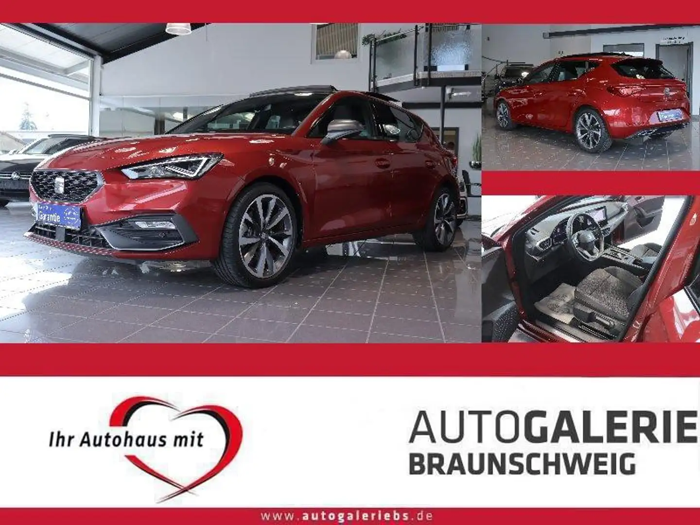 SEAT Leon 1.5 eTSI DSG FR-LINE *PANORAMA*ACC*CAM*SHZ* Rouge - 1
