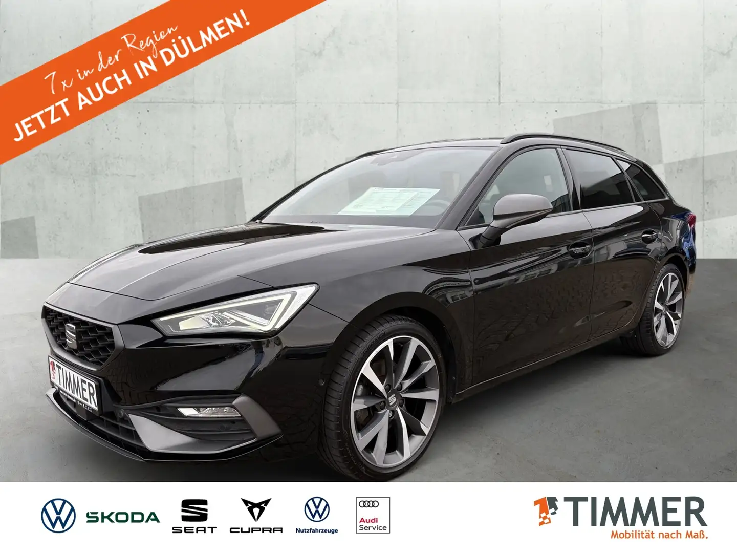 SEAT Leon SP 1.5 eTSI DSG FR +LED +ACC +RKAM +NAVI +SHZ +18 Schwarz - 1