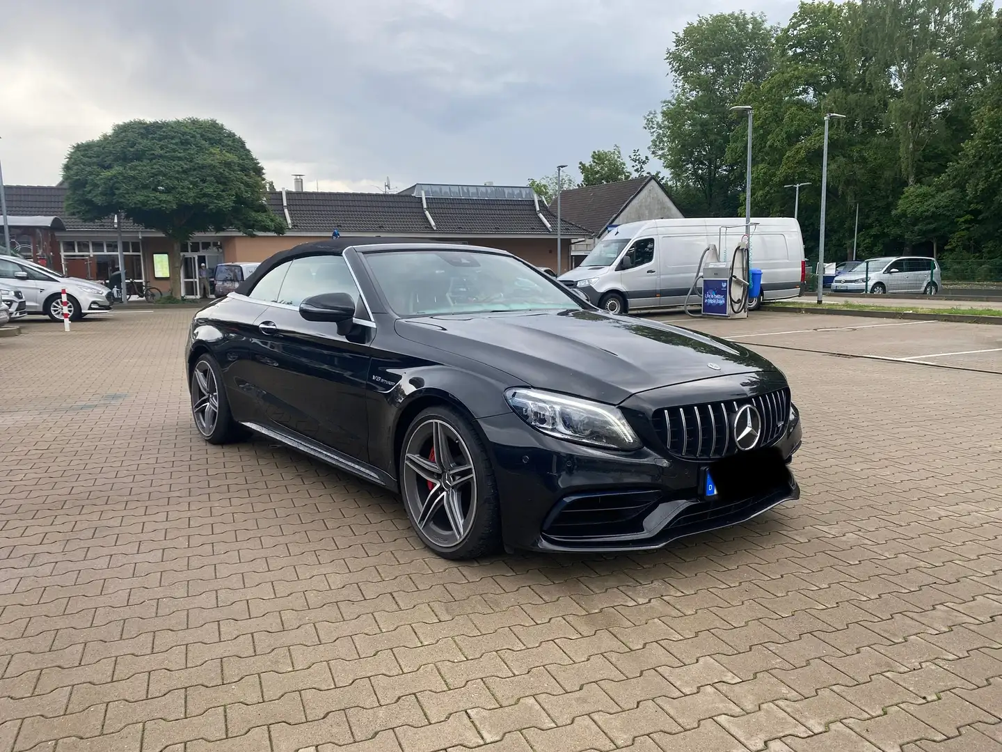 Mercedes-Benz C 63 AMG Cabrio*Black*Klappe*Sitzklima*Neck.*Leder.*Spur Negru - 2
