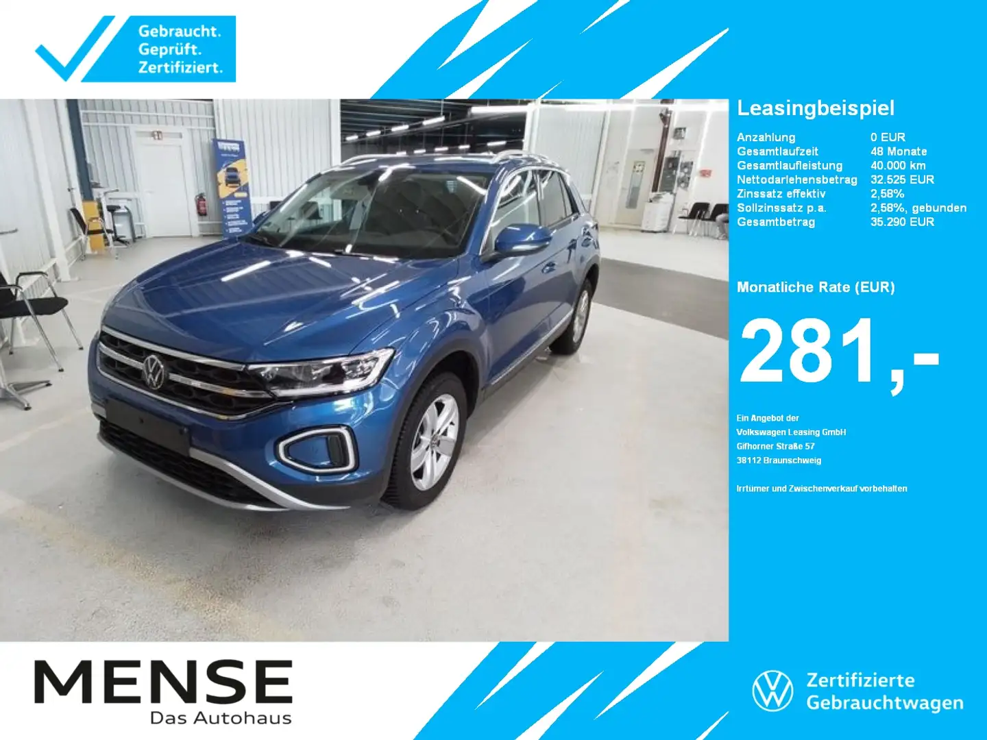 Volkswagen T-Roc 2.0TDI DSG Style |FLA|Massage|VirtualCP|LM Bleu - 1