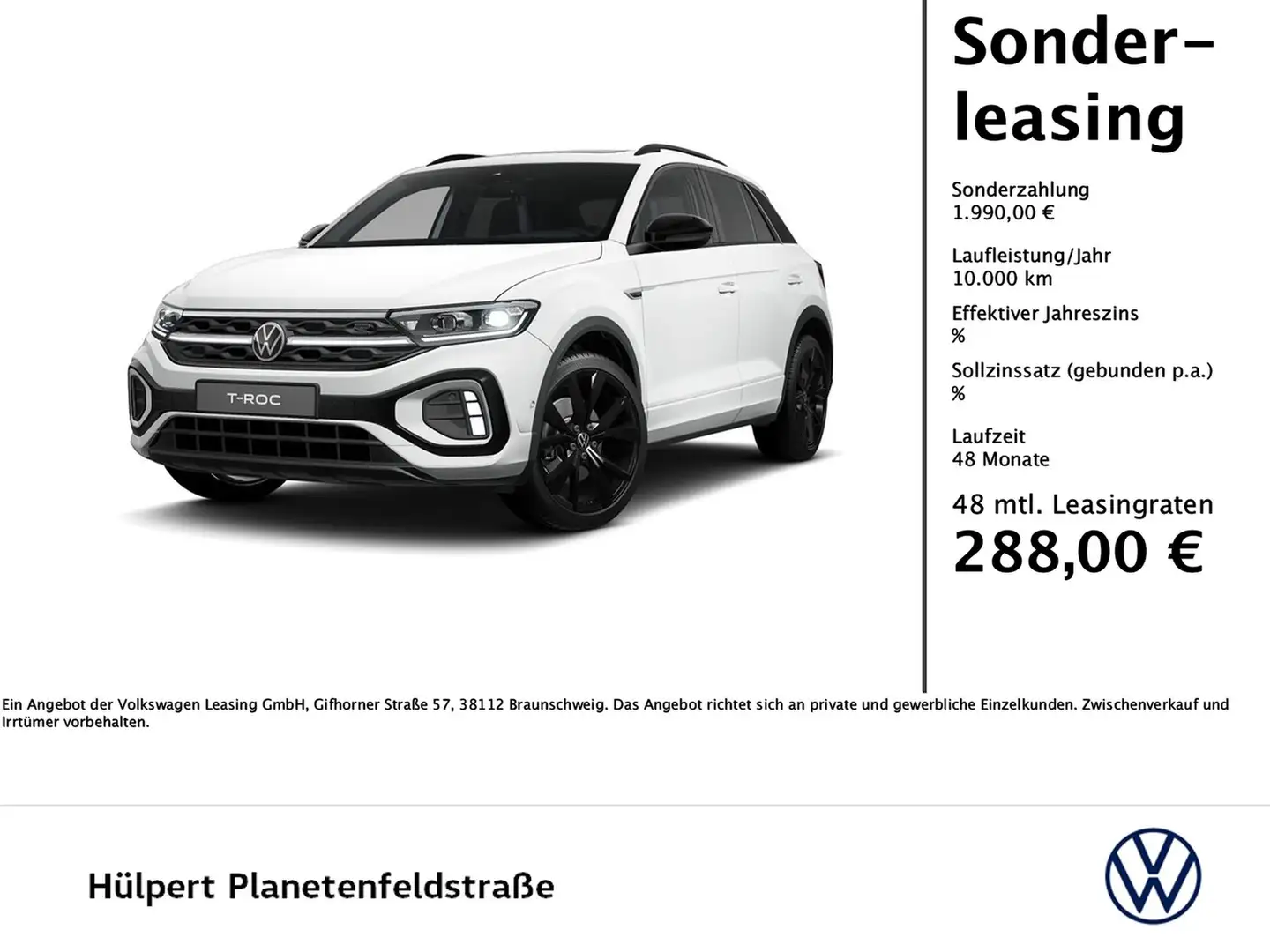 Volkswagen T-Roc 1.5 R-LINE DSG NAVI PANO BLACKSTYLE AHK Weiß - 1