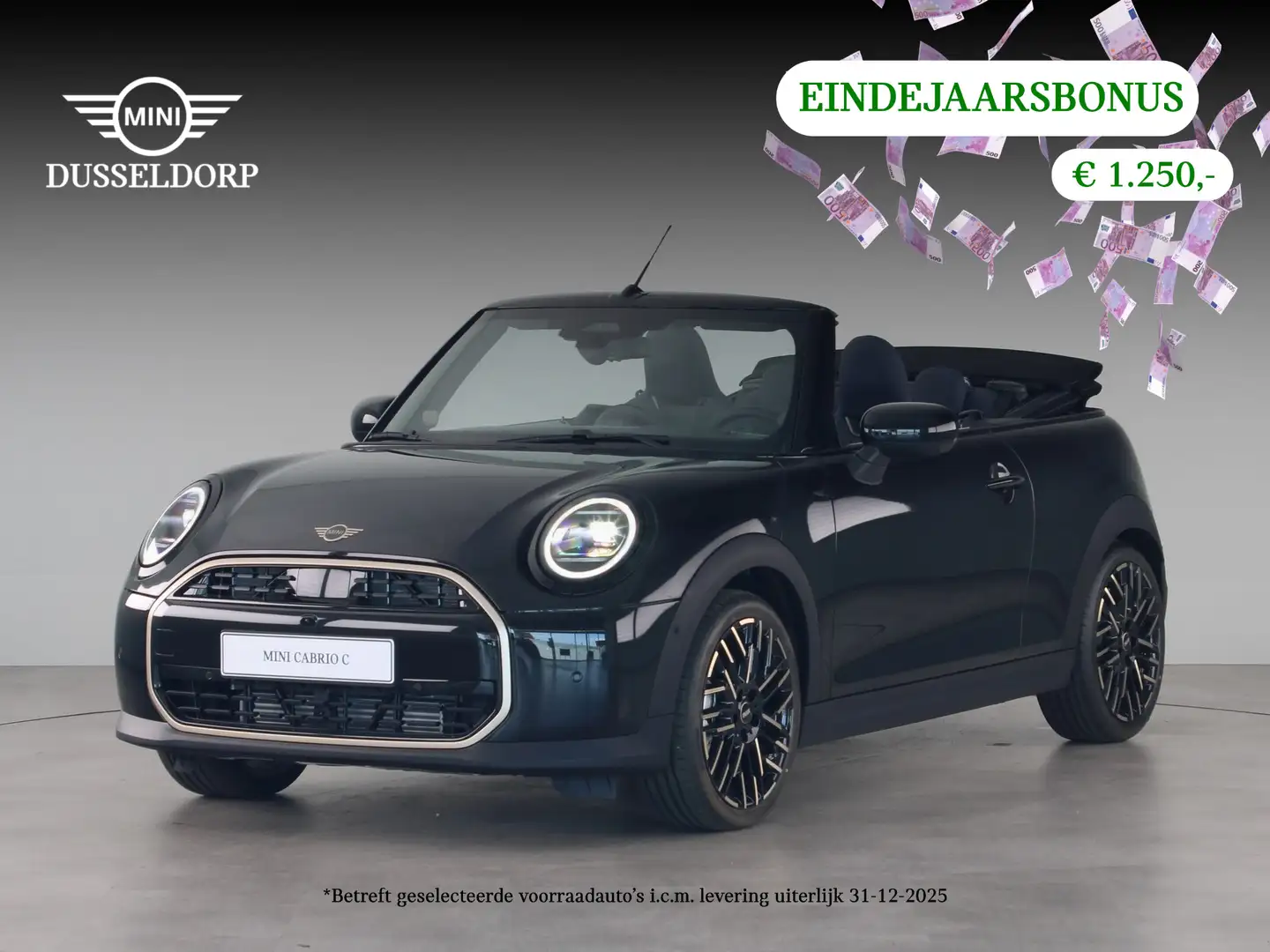 MINI Cooper C Cabrio Favoured Pakket L PRIVATE LEASE EUR 783,- (48 mnd/ Zwart - 1