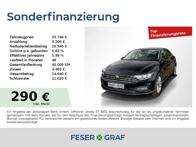 Volkswagen Passat Lim. 2.0 TDI DSG 4 Motion Elegance LED*Shzg.*RearV