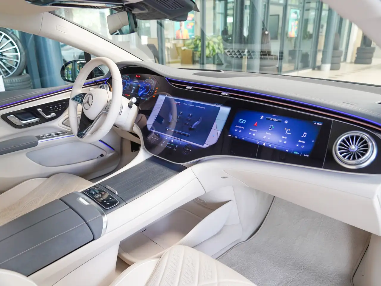 Mercedes-Benz EQS 450+ AMG Line macchiato Hinterachslenk HYPER, миниатюра 11