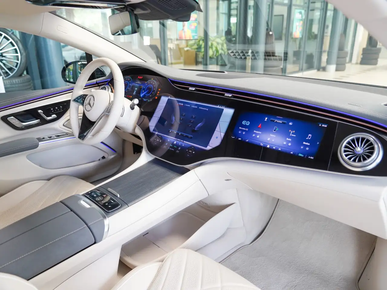 Mercedes-Benz EQS 450+ AMG Line macchiato Hinterachslenk HYPER, миниатюра 12