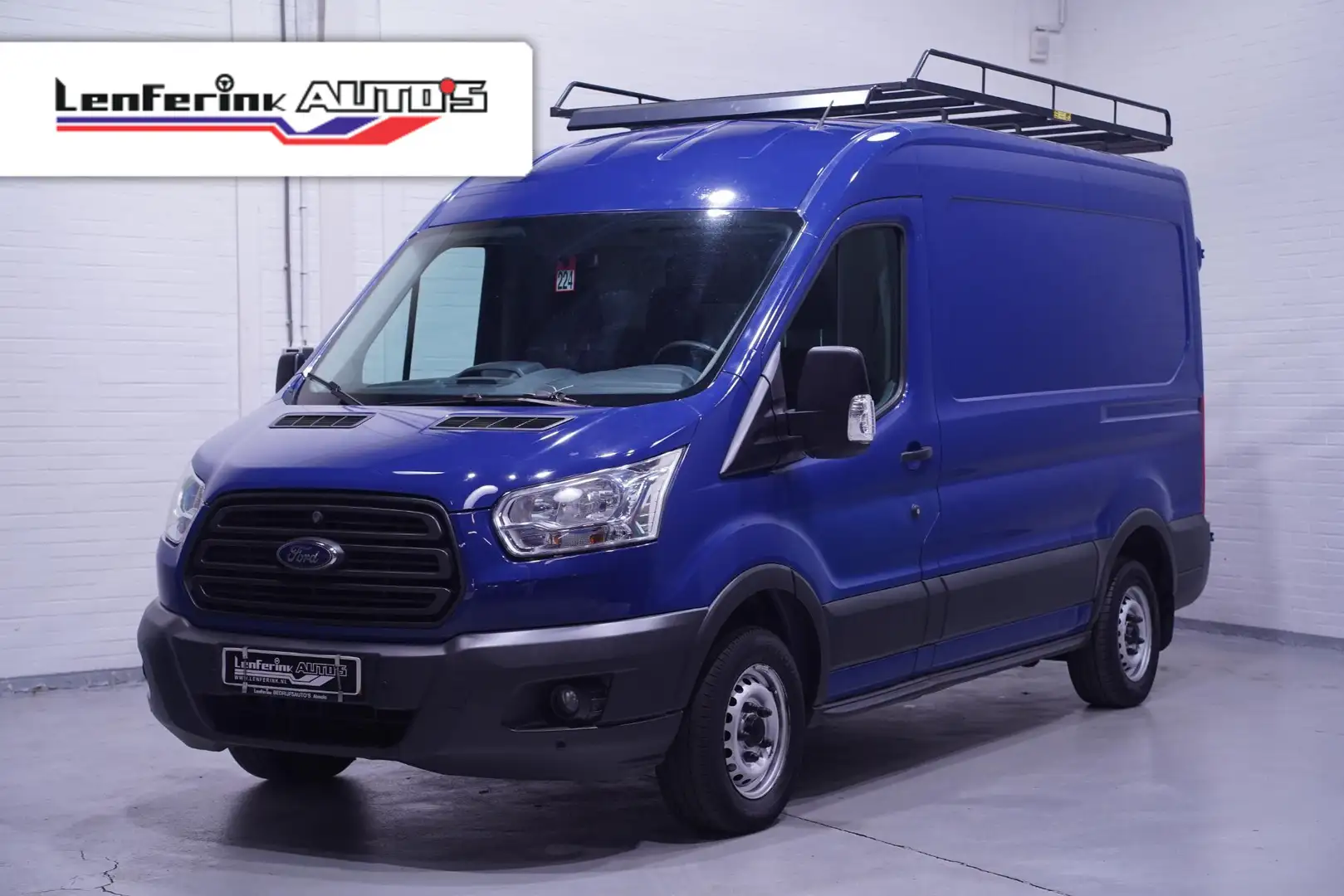 Ford Transit 2.2 TDCI 100 pk L2H2 Imperiaal met Trap, Trekhaak Blauw - 1