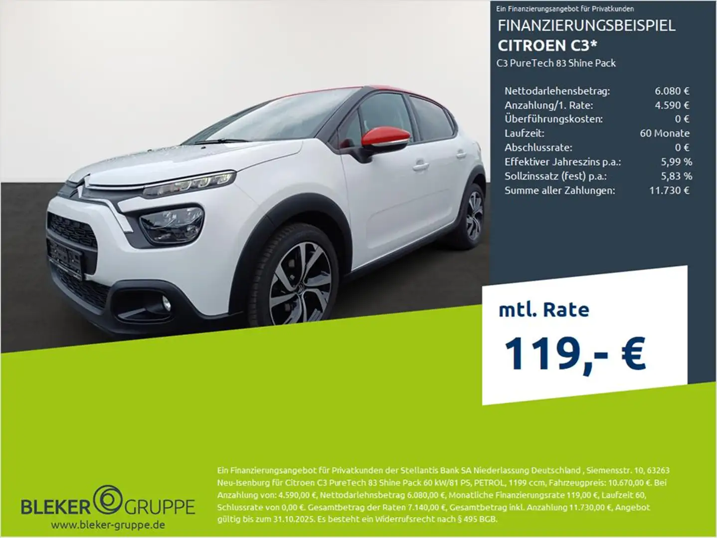 Citroen C3 C3 Shine Pack Weiß - 1