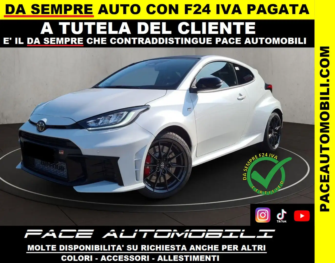 Toyota Yaris GR CIRCUIT 1.6 TURBO 280 CV TORSEN 18" FORGIATI Weiß - 1