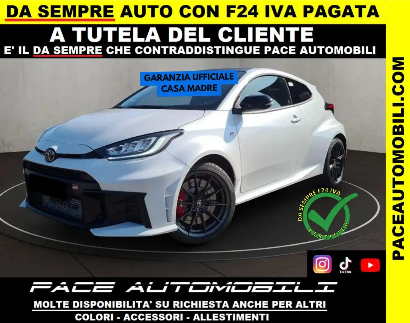 Toyota Yaris GR CIRCUIT 1.6 TURBO 280 CV TORSEN 18" FORGIATI Weiß - 1