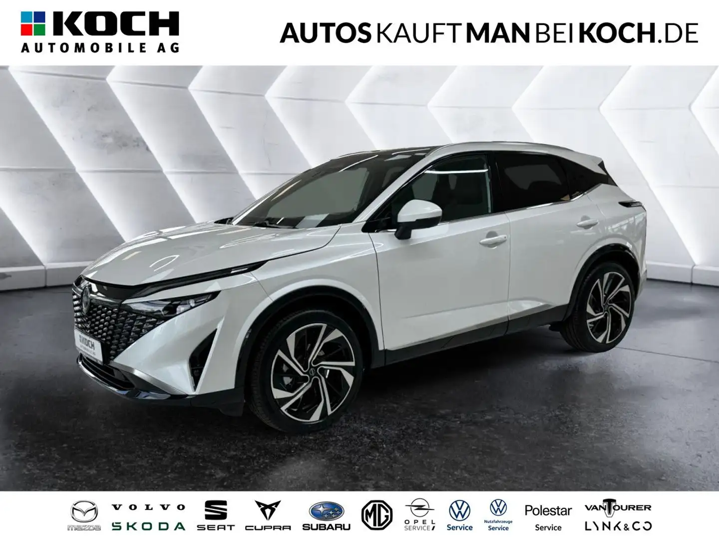 Nissan Qashqai 1.3 DIG-T Tekna + M.Hybrid AT PD Navi LED Weiß - 1