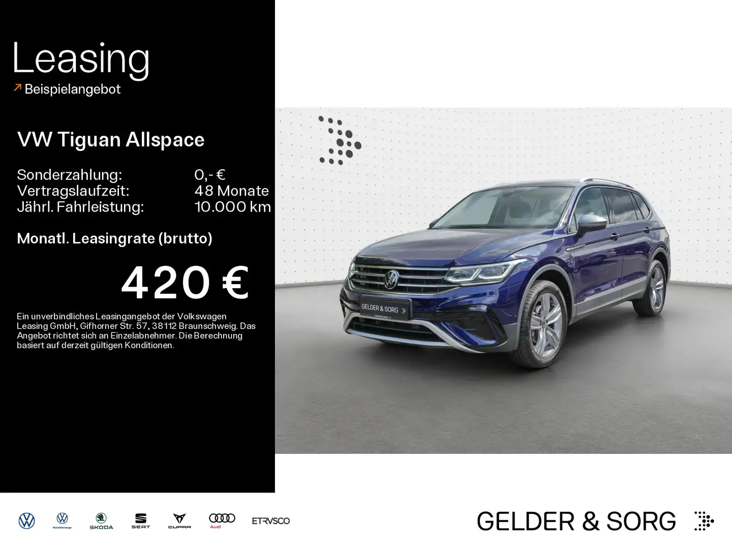 Volkswagen Tiguan Allspace Elegance 2.0 TDI 7Sitz*AHK*HuD Bleu - 1