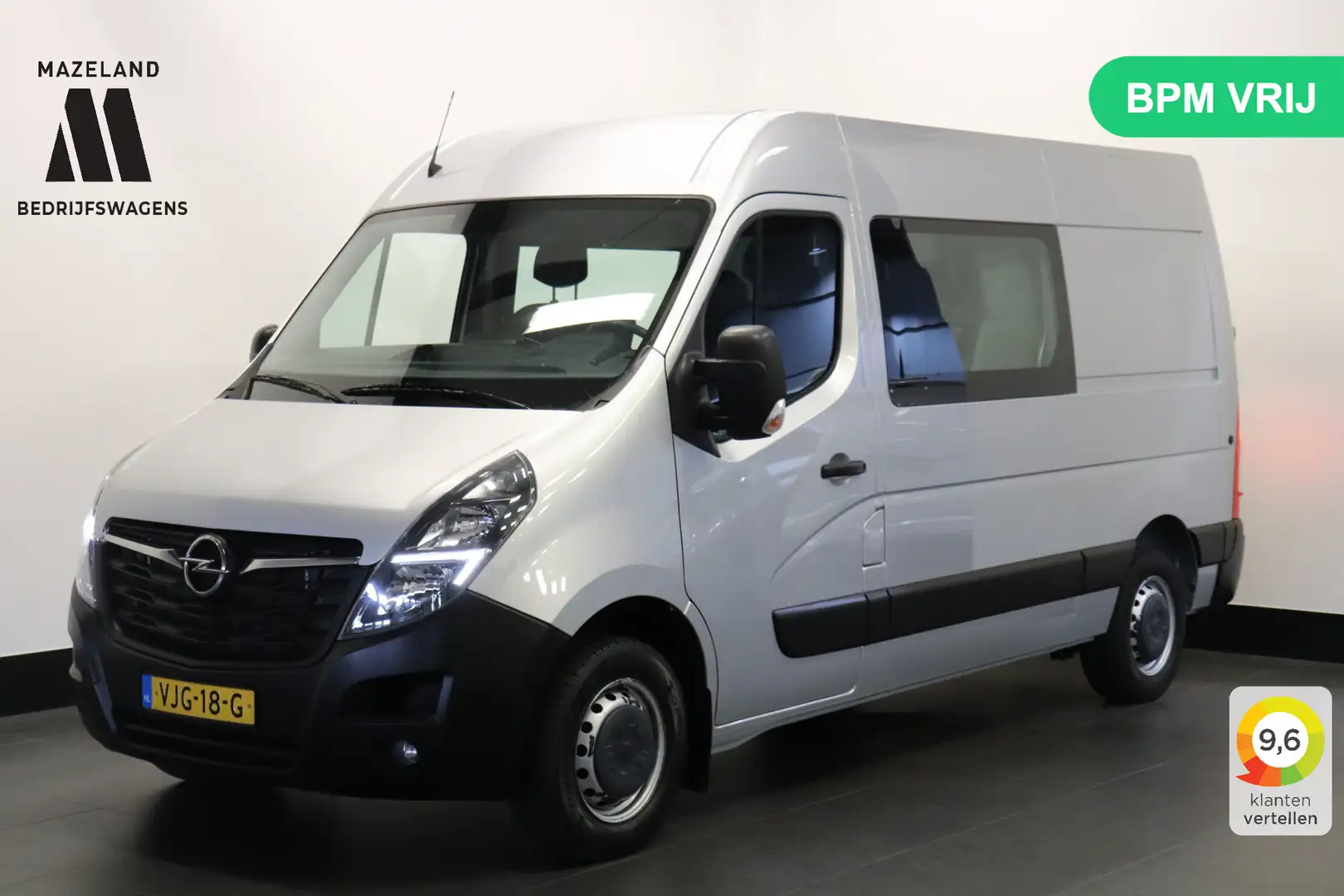 Opel Movano 2.3 Turbo L2H2 150PK Dubbele Cabine EURO 6 - Airco Zilver - 1