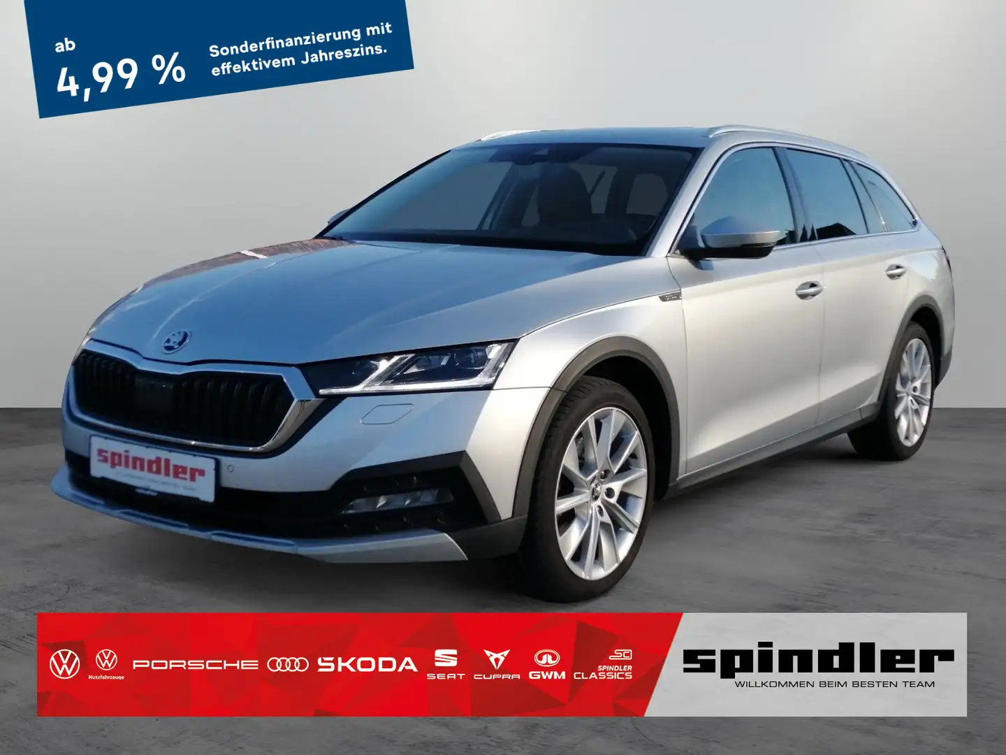 Skoda Octavia Combi Scout 2.0 TSI 4x4 DSG Matrix ACC Argent - 1