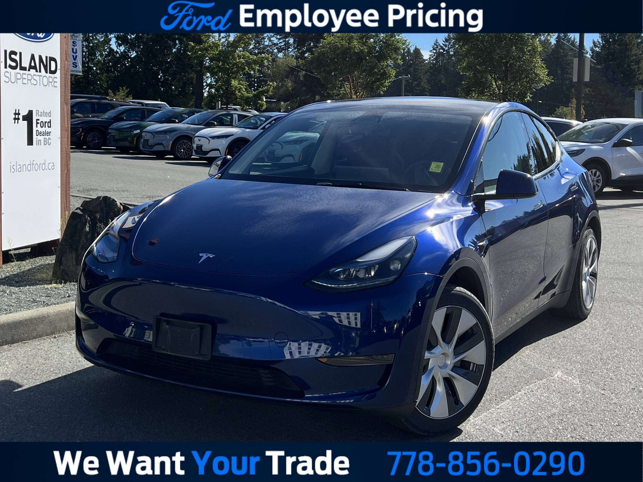 Blue 2023 Tesla Model Y SUV / Crossover Rear-Wheel Drive Automatic