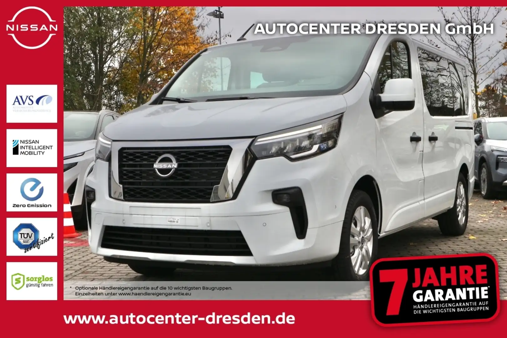 Nissan Primastar Kombi9 L2H1 TEKNA MT LED Kamera SpurH Bianco - 1