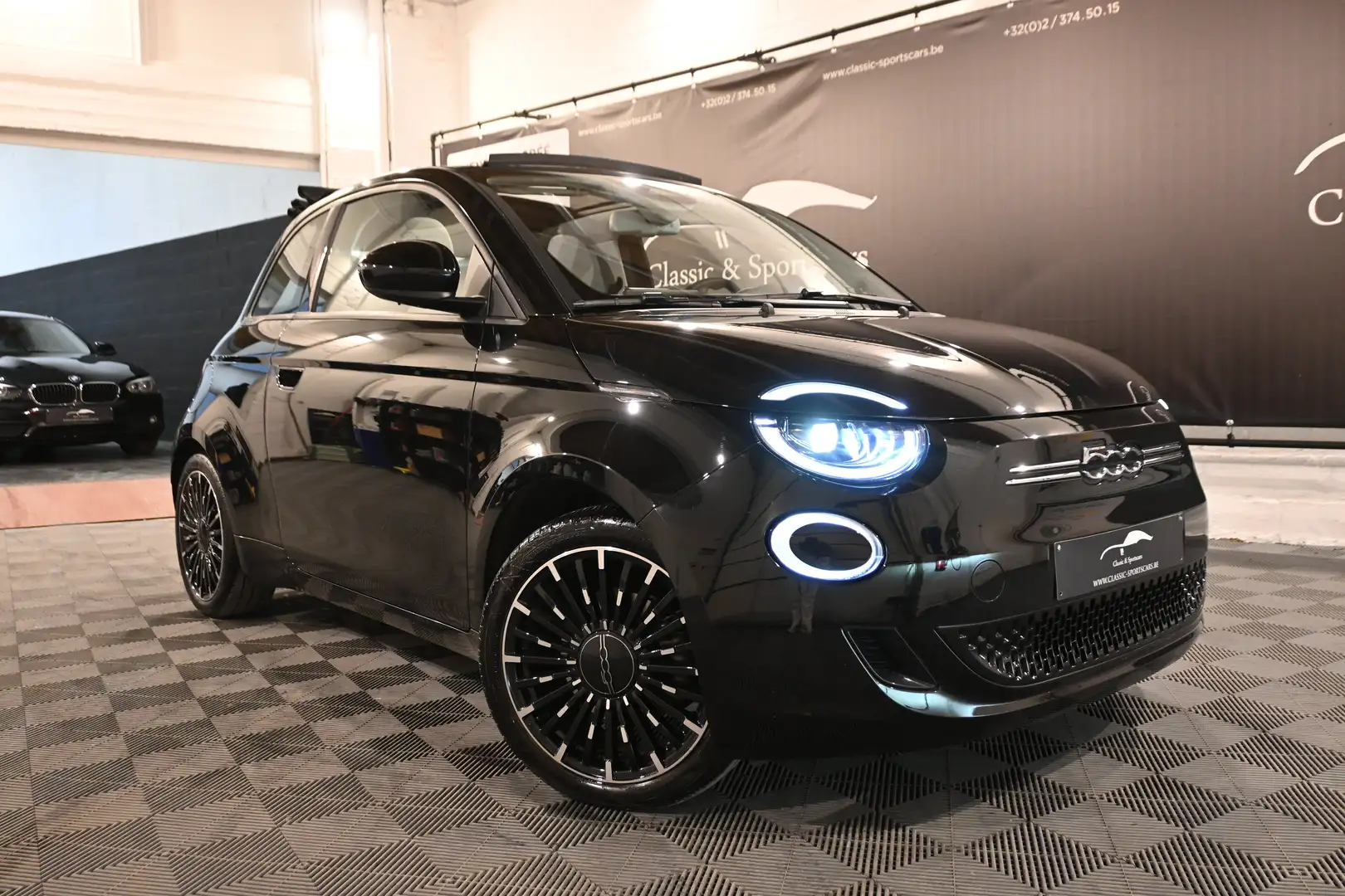 Fiat 500e e-500 CABRIOLET / CAMERA / CARPLAY / FULL Чорний - 2
