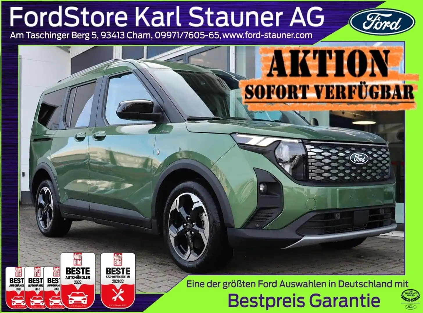Ford Tourneo Courier Tourneo E-Courier Active ELEKTRO NEUES MODELL Vert - 1