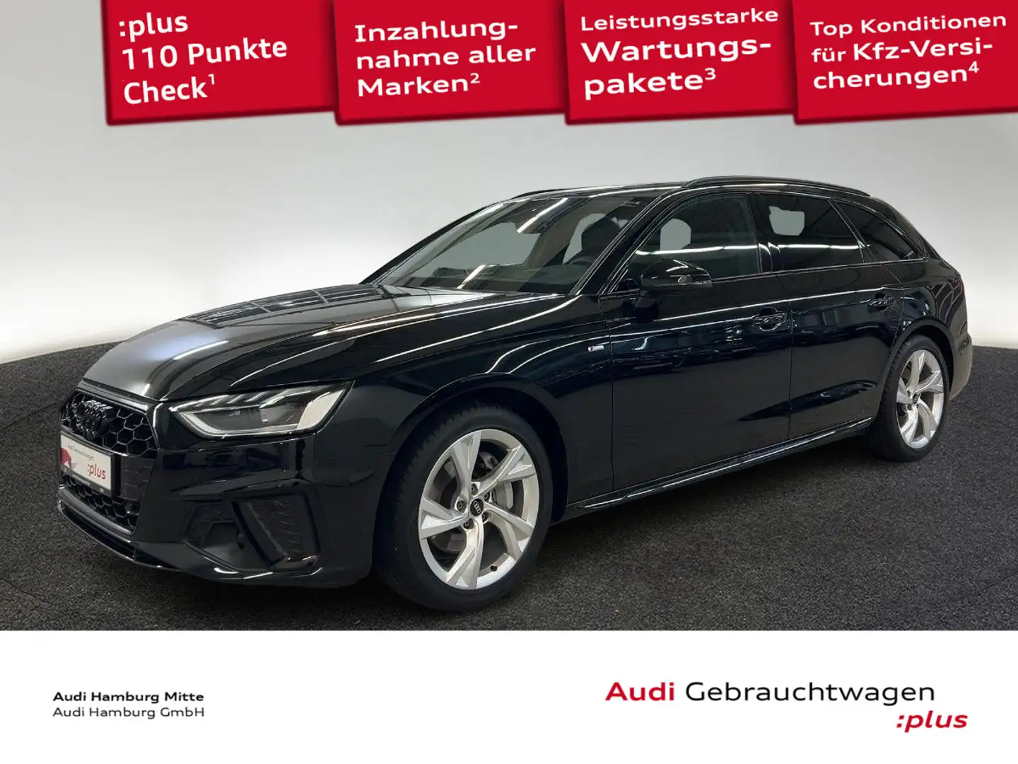 Audi A4 40 TFSI S line quattro S tronic Matrix Schwarz - 1