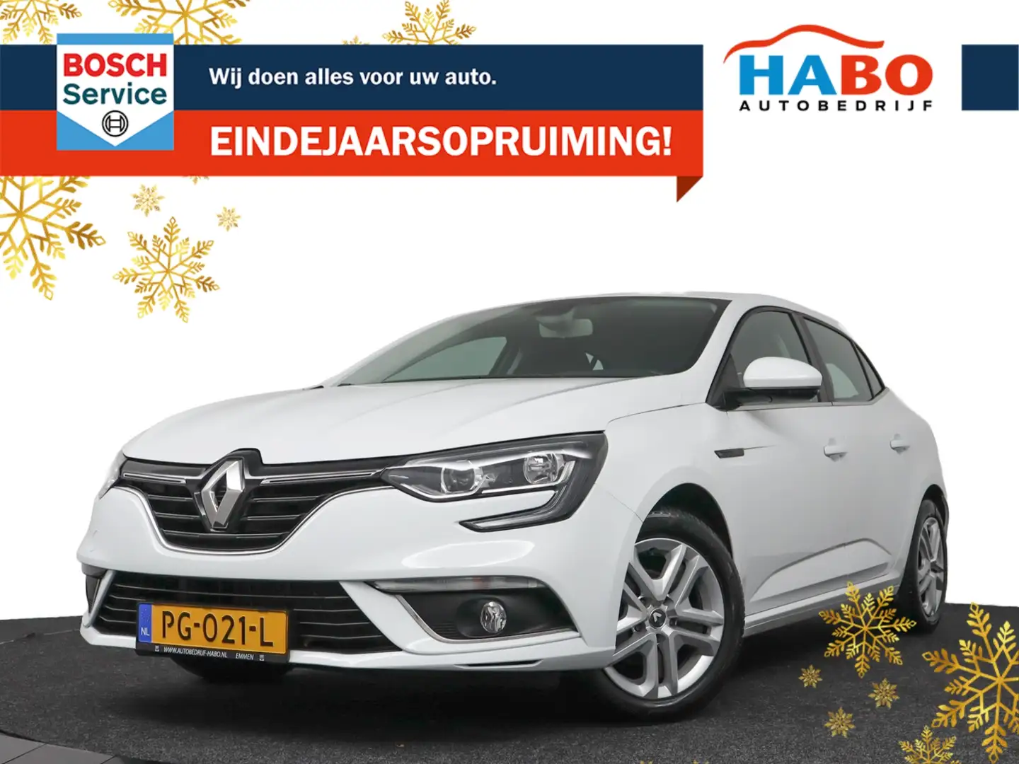 Renault Megane Hatchback 1.2 TCE ENERGY ZEN ECC/CRUISE/NAV/REGEN. Weiß - 1
