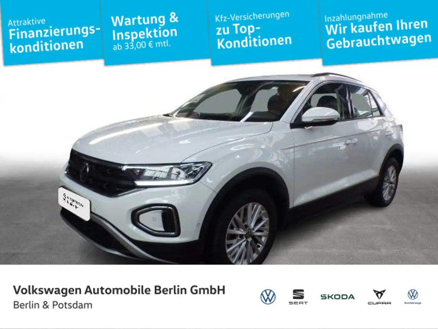 Volkswagen T-Roc 1.5 TSI DSG Life Kamera ACC LED APP Weiß - 1