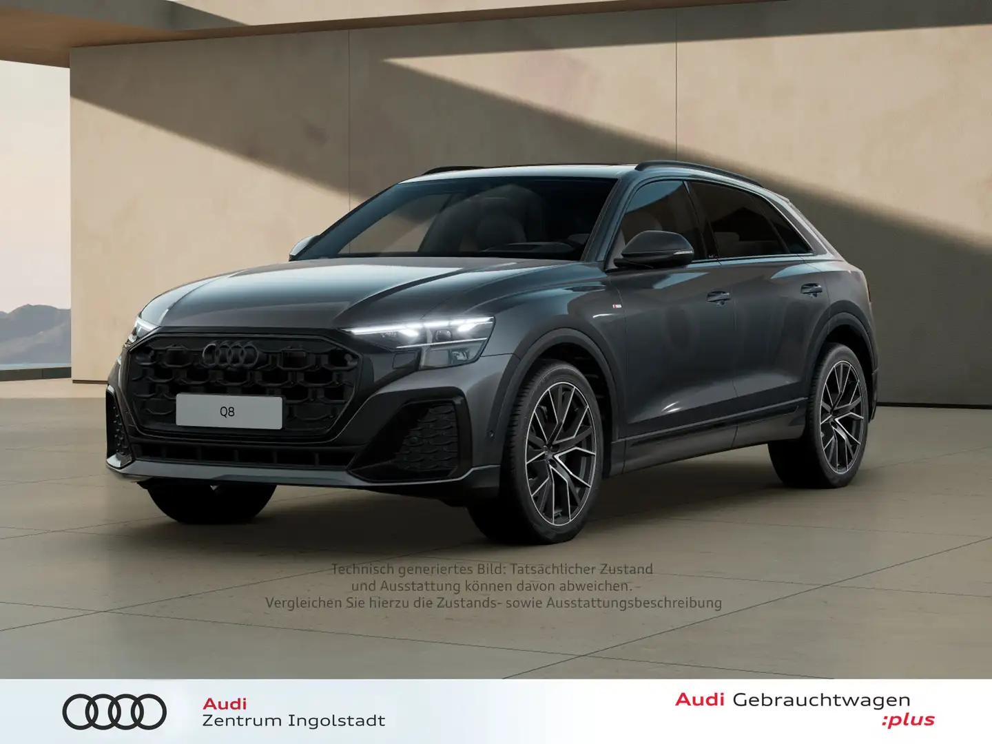 Audi Q8 50 TDI qu S line AHK PANO 22" MATRIX HuD Grau - 1