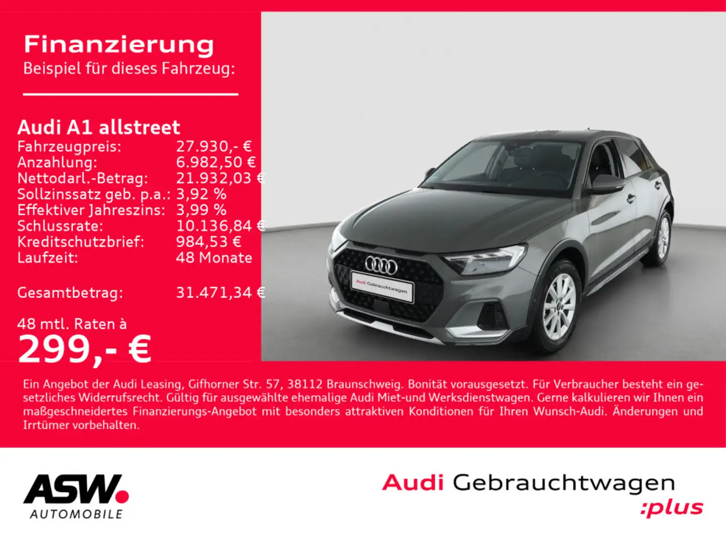Audi A1 30TFSI Stronic NAVI LED ACC KLIMA Grau - 1